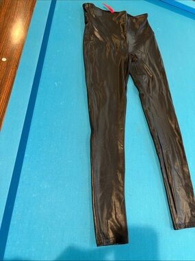 SPANX Black Faux Leather Leggings